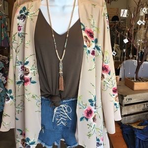 Floral poncho